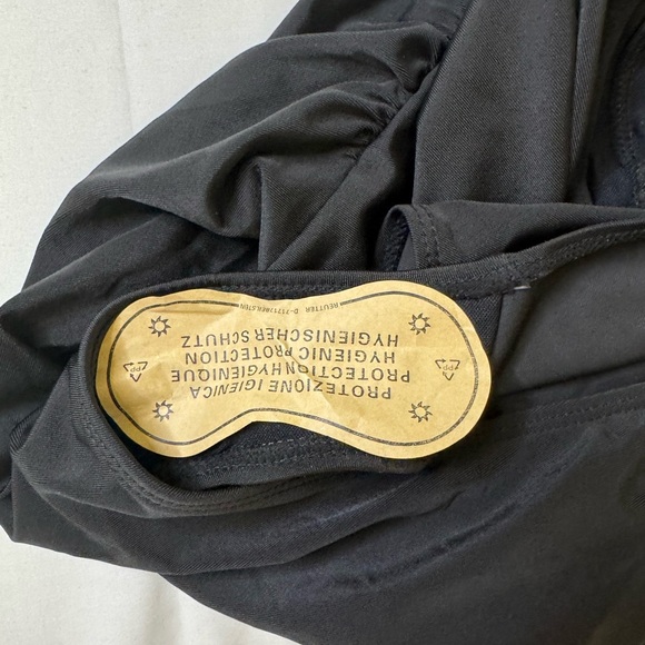 NWOT Sleek Black Textured One-Piece Swimsuit - Picture 7 of 7